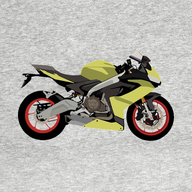 Motorcycle Aprilia RS 660 Acid Gold by WiredDesigns